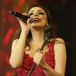 Angham in Red Dress