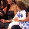 Dominique Hourani with her daughter at the fashion show