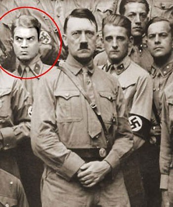 Man Behind Omar Soliman behind Hitler photo