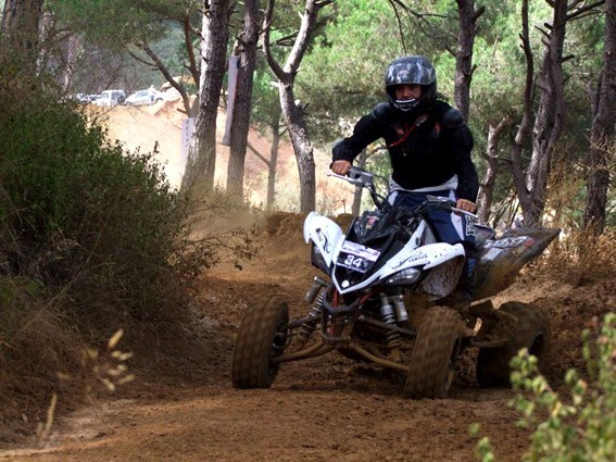 Photo of Kamal Awada on his Sport ATV during speed test Lebanon 2010