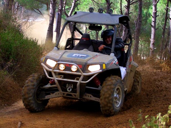 Photo of Toubia Makhoul on his Side by Side Polaris ATV